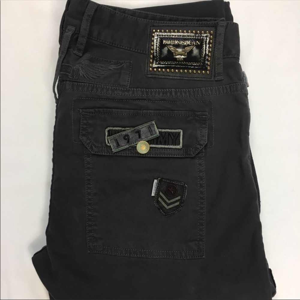 New Men’s ROBIN’S JEANS CARGO PANTS Slim Straight